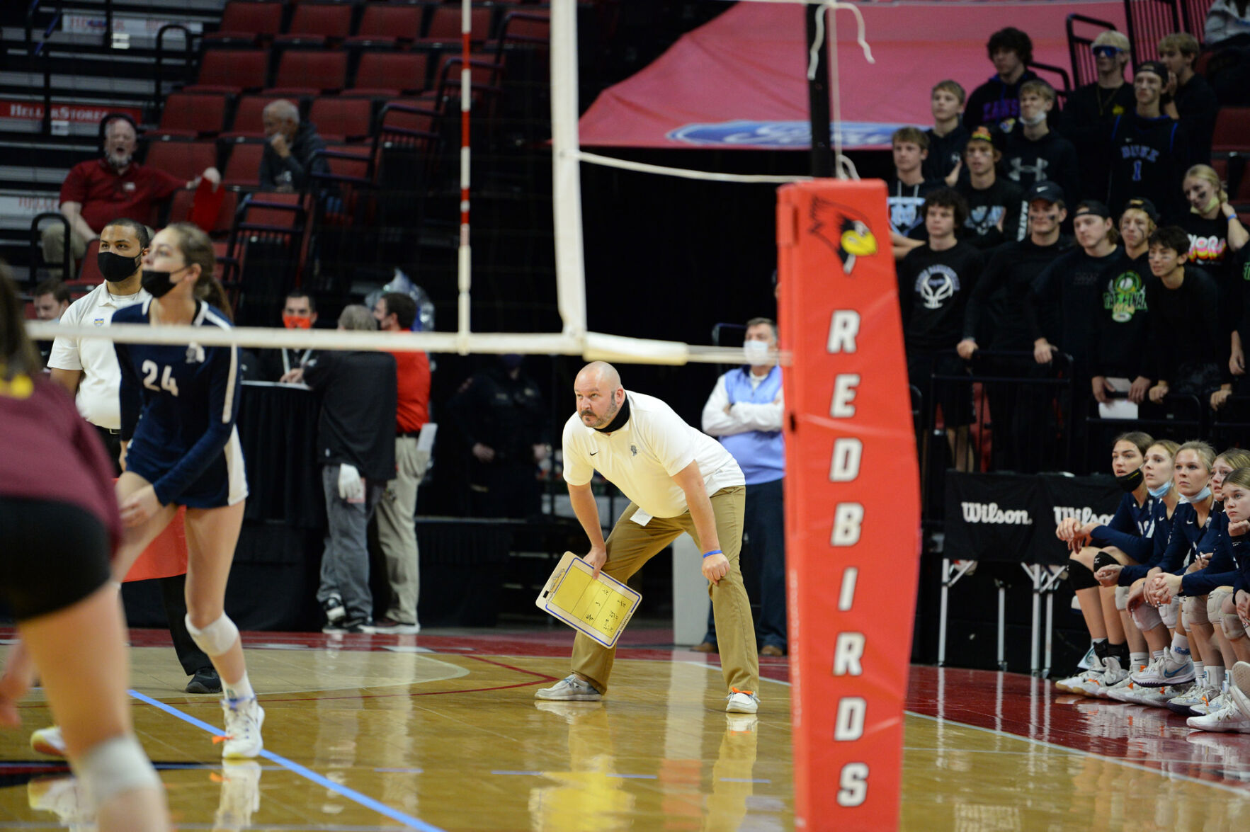 Class 2A girls volleyball state semifinal, Mater Dei vs. Lombard Montini